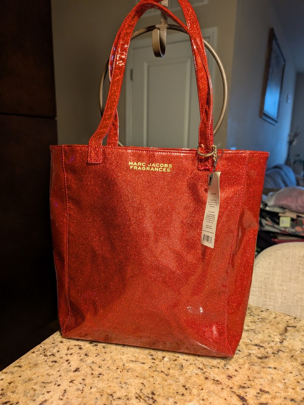 Marc Jacobs Red Glitter Tote Bag